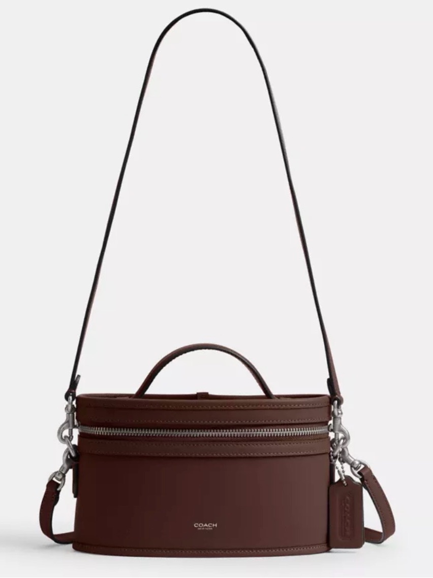 Coach Nwt Maple Leather Trail Bag Crossbody With Top Handle And Silver Hardware